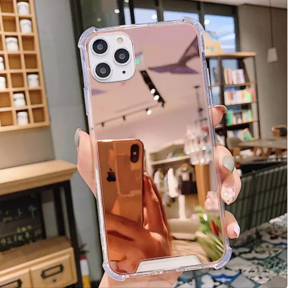 ✨Rose Gold Metallic Mirror IPhone 13Pro Max Case